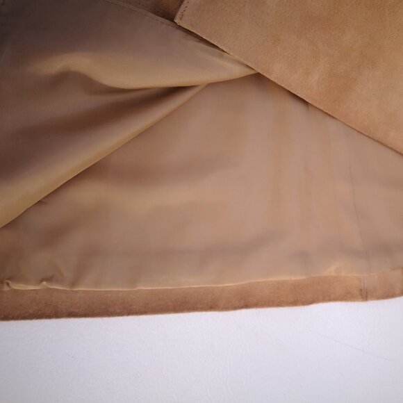 Smart Set Ladies Tan Fully Lined Size 9 Suede Skirt - Picture 7 of 10